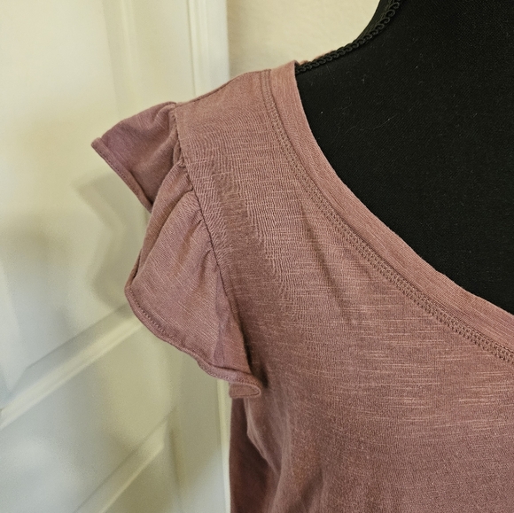 Maurices Ruffled Pink Tee - Picture 2 of 4